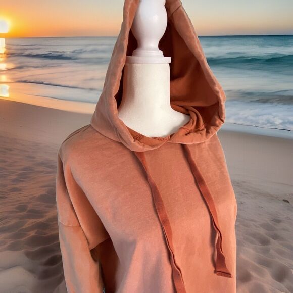 Aerie Women’s Hoodie Sweatshirt In Sunwashed Desert, Size: M - Picture 6 of 10